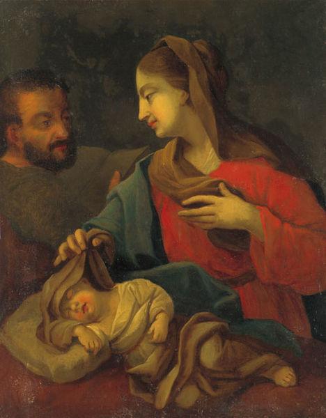 Josephus Laurentius Dyckmans Holy Family with sleeping Jesus oil painting image